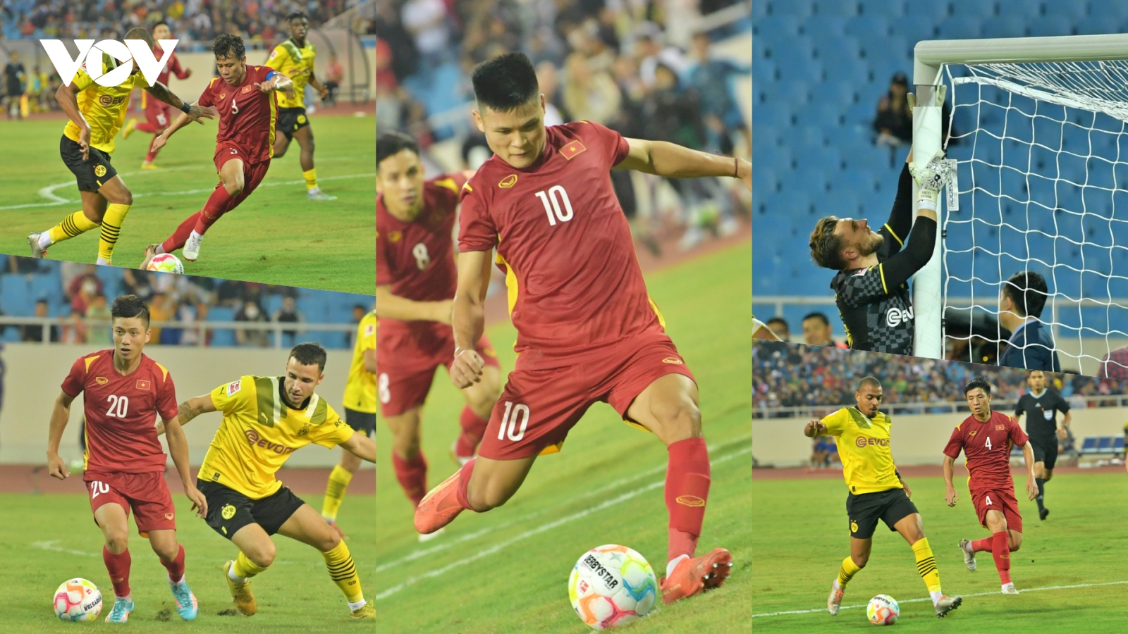 Sự cố khung thành sân Mỹ Đình và màn trình diễn tốt của ĐT Việt Nam trước Dortmund